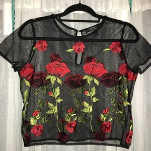 Rose Bud Sheer Top🖤